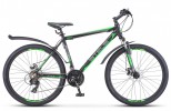 Велосипед 26' хардтейл, рама алюминий STELS NAVIGATOR-620 MD черн./зелен/антрацит, диск, 21 ск., 14'